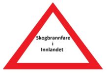 Skogbrannfare i Innlandet