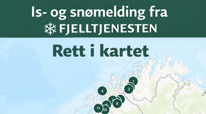 Is- og snømelding fra Fjelltjenesten – rett i kartet