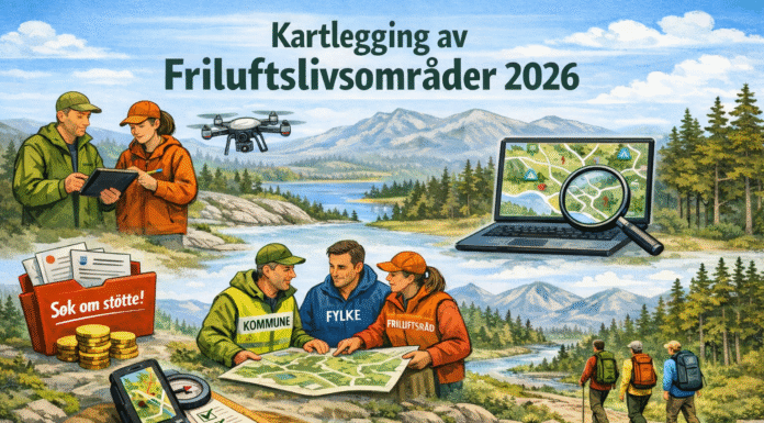 Ny nasjonal satsning på friluftslivskartlegging i 2026