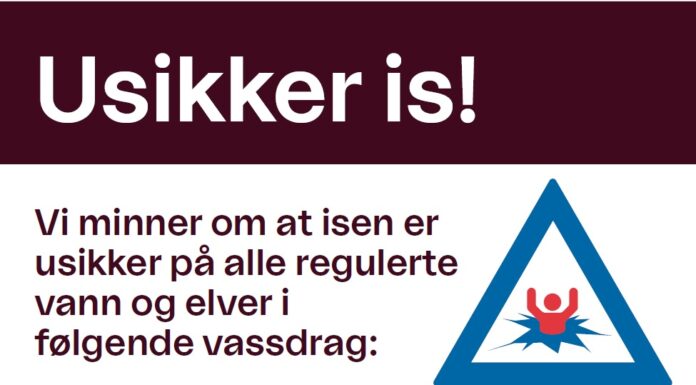 Advarer mot usikker is og åpne råker